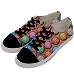 Background Colorful Abstract Brown Men s Low Top Canvas Sneakers