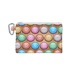 Background Colorful Abstract Brown Canvas Cosmetic Bag (small) by HermanTelo