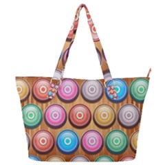 Background Colorful Abstract Brown Full Print Shoulder Bag