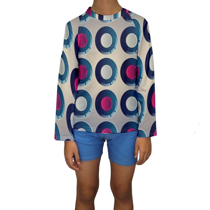 Background Colorful Abstract Kids  Long Sleeve Swimwear