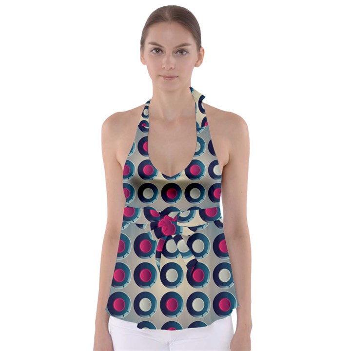 Background Colorful Abstract Babydoll Tankini Top