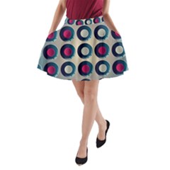 Background Colorful Abstract A-line Pocket Skirt