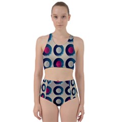 Background Colorful Abstract Racer Back Bikini Set by HermanTelo