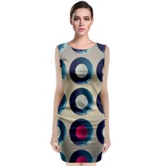 Background Colorful Abstract Sleeveless Velvet Midi Dress by HermanTelo