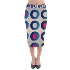 Background Colorful Abstract Velvet Midi Pencil Skirt by HermanTelo