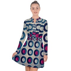 Background Colorful Abstract Long Sleeve Panel Dress