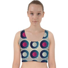 Background Colorful Abstract Velvet Racer Back Crop Top