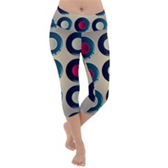 Background Colorful Abstract Lightweight Velour Capri Yoga Leggings by HermanTelo