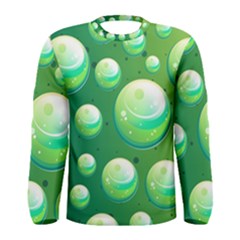 Background Colorful Abstract Circle Men s Long Sleeve Tee