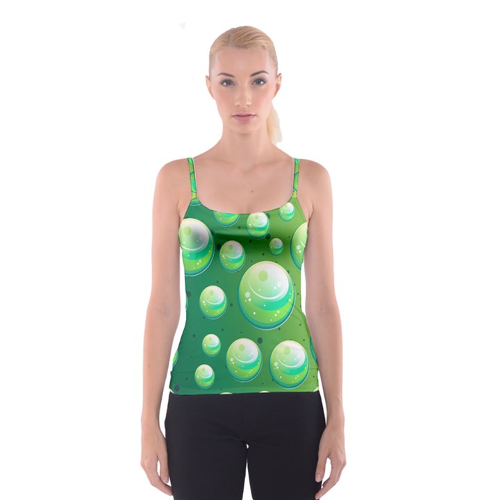 Background Colorful Abstract Circle Spaghetti Strap Top