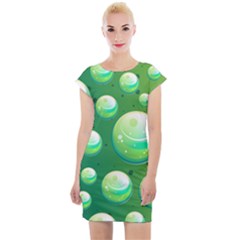 Background Colorful Abstract Circle Cap Sleeve Bodycon Dress by HermanTelo