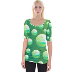 Background Colorful Abstract Circle Wide Neckline Tee