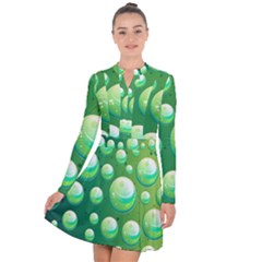 Background Colorful Abstract Circle Long Sleeve Panel Dress by HermanTelo