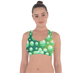 Background Colorful Abstract Circle Cross String Back Sports Bra