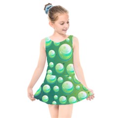 Background Colorful Abstract Circle Kids  Skater Dress Swimsuit