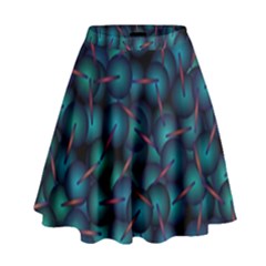 Background Abstract Textile Design High Waist Skirt