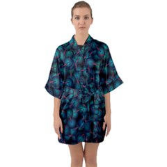 Background Abstract Textile Design Quarter Sleeve Kimono Robe