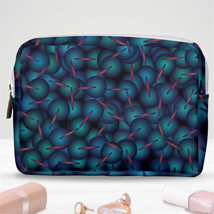 Background Abstract Textile Design Make Up Pouch (Medium)