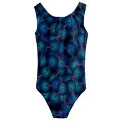 Background Abstract Textile Design Kids  Cut-out Back One Piece Swimsuit