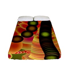 Abstract Background Digital Green Fitted Sheet (full/ Double Size) by HermanTelo