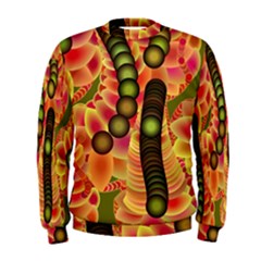 Abstract Background Digital Green Men s Sweatshirt