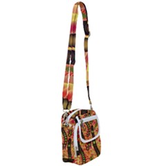 Abstract Background Digital Green Shoulder Strap Belt Bag by HermanTelo