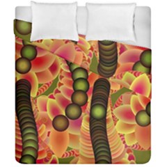 Abstract Background Digital Green Duvet Cover Double Side (california King Size)