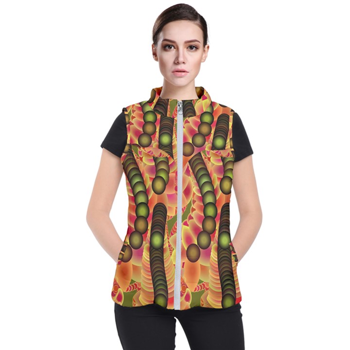 Abstract Background Digital Green Women s Puffer Vest