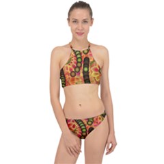 Abstract Background Digital Green Racer Front Bikini Set by HermanTelo