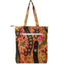 Abstract Background Digital Green Double Zip Up Tote Bag View2