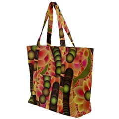 Abstract Background Digital Green Zip Up Canvas Bag by HermanTelo