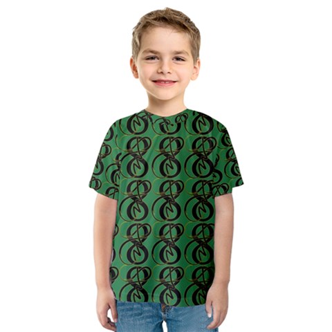 Abstract Pattern Graphic Lines Kids  Sport Mesh Tee by HermanTelo