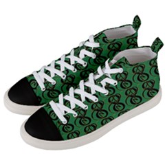 Abstract Pattern Graphic Lines Men s Mid-top Canvas Sneakers by HermanTelo