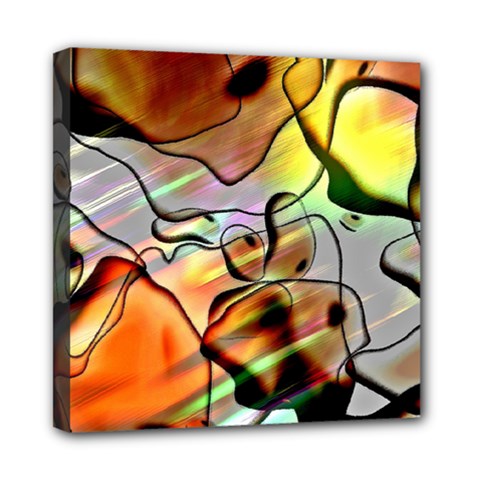 Abstract Transparent Drawing Mini Canvas 8  X 8  (stretched)