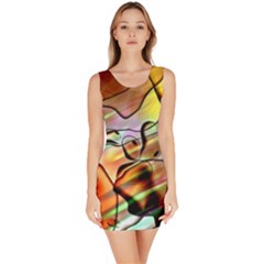 Abstract Transparent Drawing Bodycon Dress