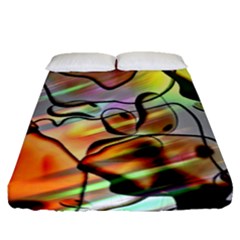 Abstract Transparent Drawing Fitted Sheet (queen Size) by HermanTelo