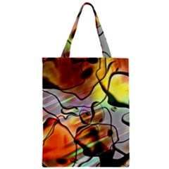 Abstract Transparent Drawing Zipper Classic Tote Bag