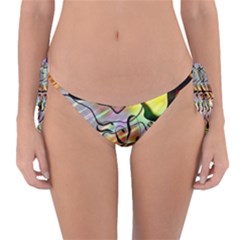 Abstract Transparent Drawing Reversible Bikini Bottom