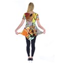 Abstract Transparent Drawing Short Sleeve Tunic  View2