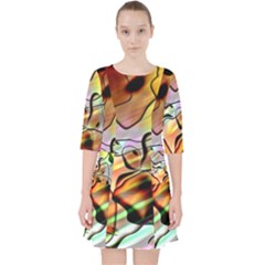 Abstract Transparent Drawing Pocket Dress