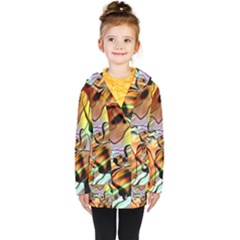 Abstract Transparent Drawing Kids  Double Breasted Button Coat by HermanTelo