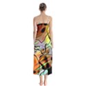 Abstract Transparent Drawing Button Up Chiffon Maxi Dress View2