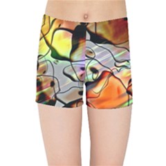 Abstract Transparent Drawing Kids  Sports Shorts