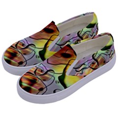 Abstract Transparent Drawing Kids  Canvas Slip Ons