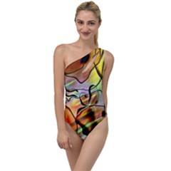 Abstract Transparent Drawing To One Side Swimsuit by HermanTelo