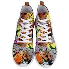 Abstract Transparent Drawing Men s Lightweight High Top Sneakers