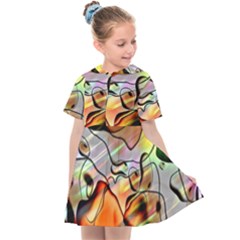 Abstract Transparent Drawing Kids  Sailor Dress