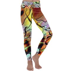 Abstract Transparent Drawing Kids  Lightweight Velour Classic Yoga Leggings