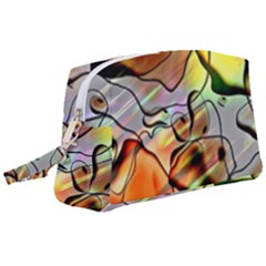 Abstract Transparent Drawing Wristlet Pouch Bag (large)