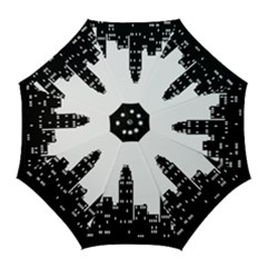 City Night Moon Star Golf Umbrellas